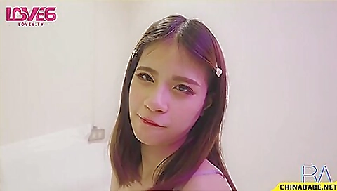 Asian woman cums on a big cock and she also sucks it