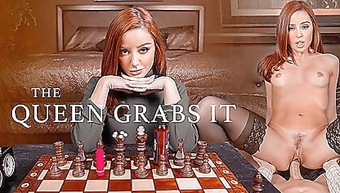 Sexy brunette in a sexy red lingerie doing a sexy blowjob