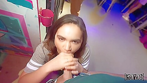 Brunette milf enjoys deepthroat sex with her husband