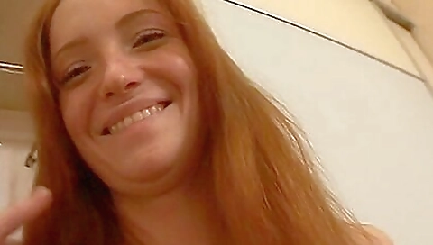 Naughty maid with a sexy body gets fingered by the man