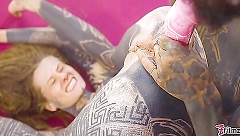 Big cock babe with a large ass takes a dick in her ass