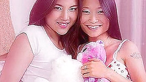 Asian and black fuck a fucker in a interracial threesome