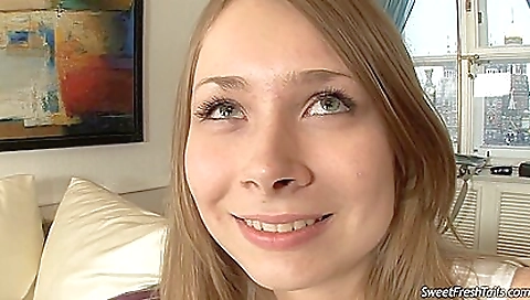 Horny blonde with a shaved pussy is getting a big cock