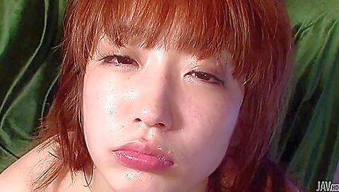 Japanese babe gets footed in her sexy feet and gets facial