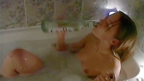 Sexy and sexy girl in a sexy dress is getting a huge toy