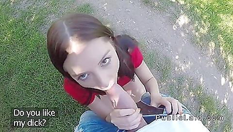Brunette girl with a big cock has her ass fucked outdoors