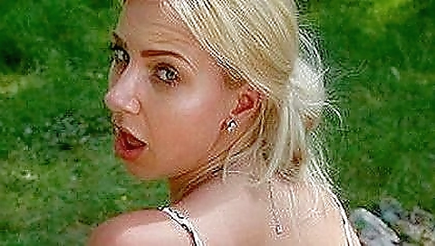 Busty brunette is fucked in the park and she is getting a creampie