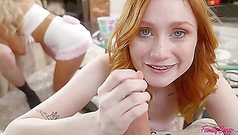 Scarlet Skies And Caitlin Bell - And Getting Fucked In The Living Room