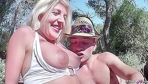 Busty teen in pink bikini gets her pussy fucked by a big dick