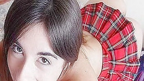 Sexy teen girl in a vr porn scene is playing with her big cock