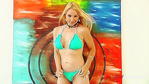 Lucky blonde milf with sexy boobs rides her husband's dick