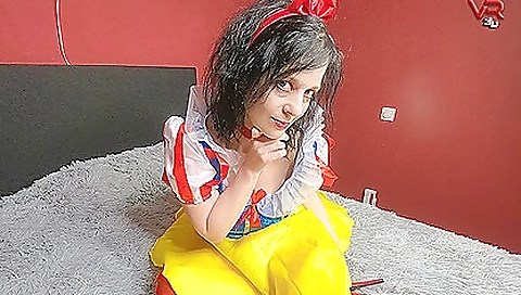 Brunette babe in black stockings is fucked in vr porn