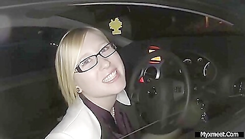 Big ass blonde babe is getting a dick in her mouth