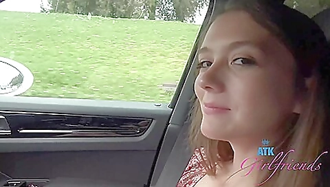 Brunette teen enjoys deepthroat after getting cum in her mouth