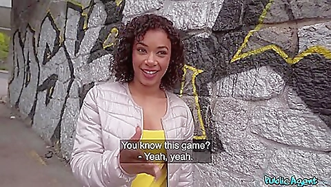 Funny and sexy girl in black and white is having a good time