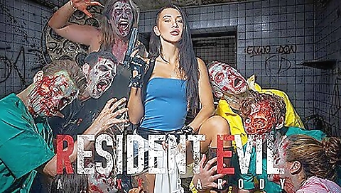 Stunning pornstar in sexy cosplay masturbating scene